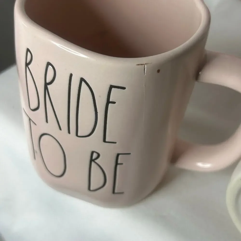 Rae Dunn Wedding Mug Set 4 Pink Bride to Be Bridesmaid Maid of Honor Groom